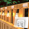 50 Pack Clear Outdoor String Light Clips with Strong Adhesive - Waterproof &amp; UV-Resistant Transparent Cable Hooks - Heavy Duty Wire Holders for Garden Festoon, Patio &amp; Christmas Fairy Lights [Energy Class A+++]