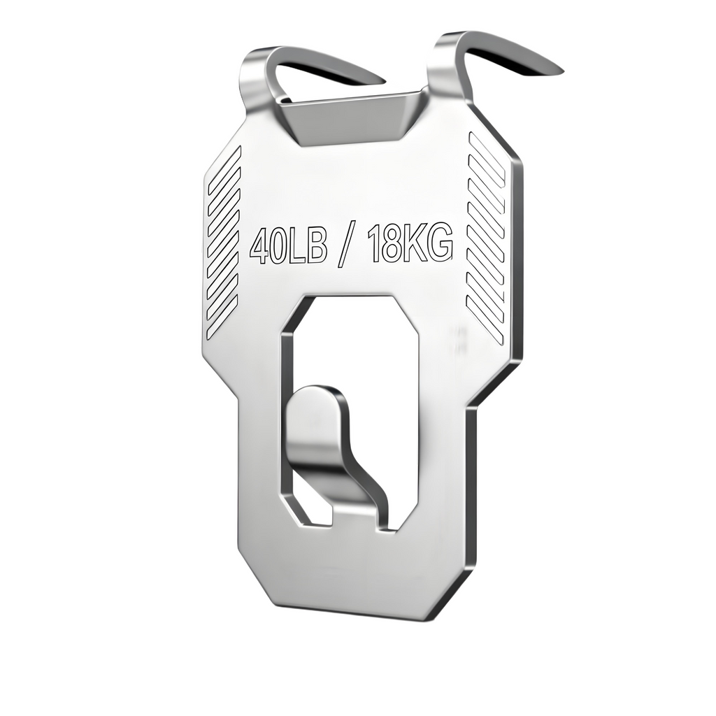 20 x Placo Picture Hooks (18 kg) – Wall Frame Mounting for Drywall – Claw Hook without Drilling – Heavy Hook Kit for Mirror, Photo and Decoration