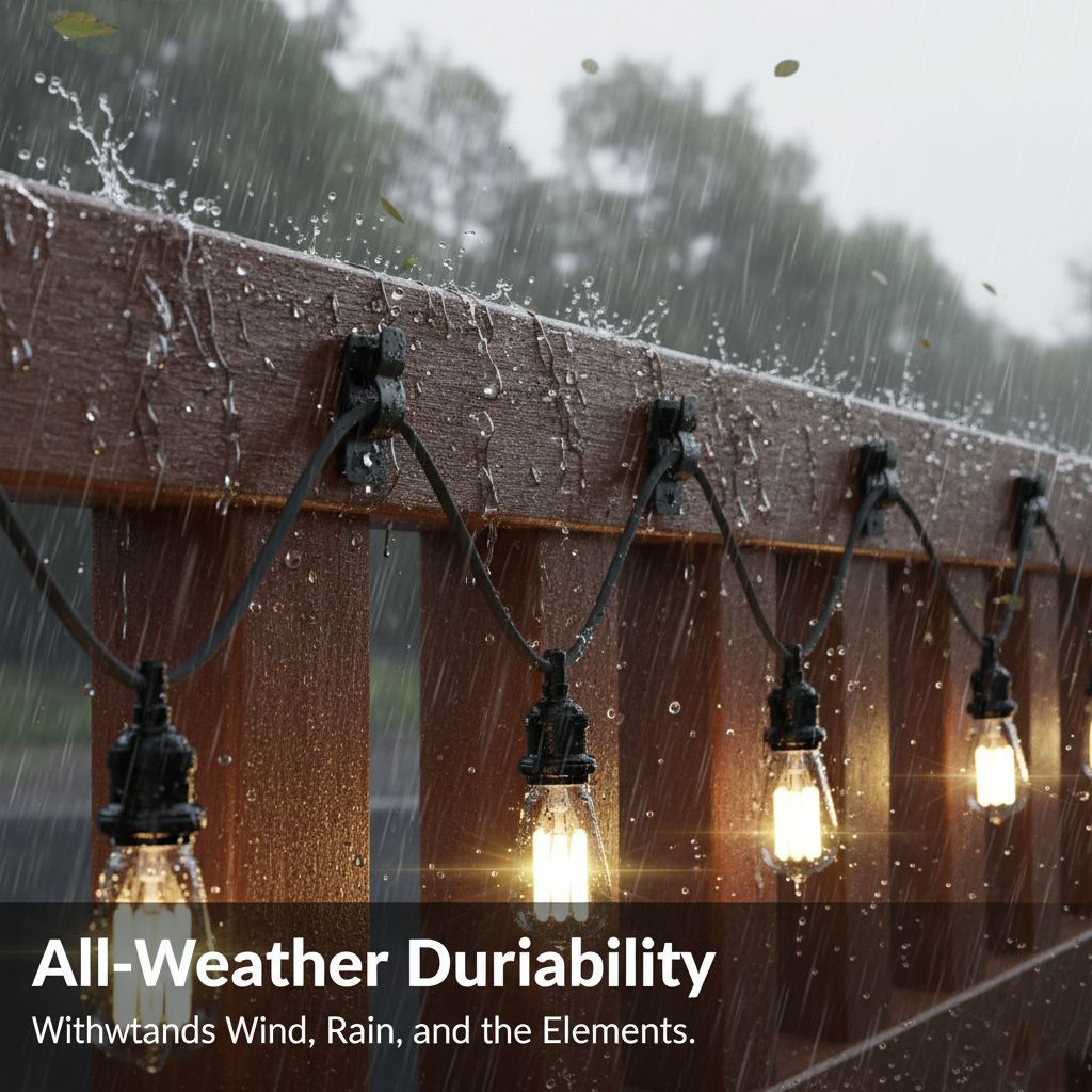 Pack of 60 Outdoor Garlands Hooks - Black Screw Clips for Cables & LED Lights - Heavy Duty Clips for Patio, Garden, Pergola and Fence